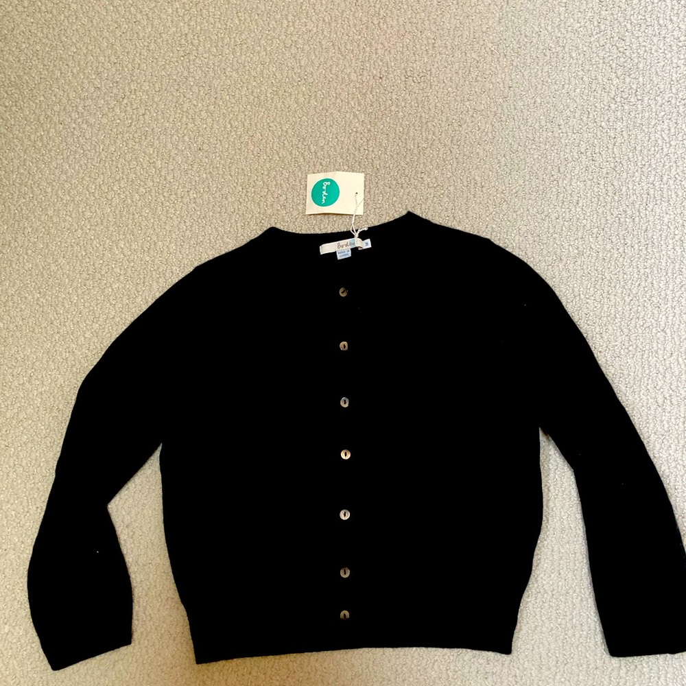 Boden black cashmere cropped cardigan - brand new!